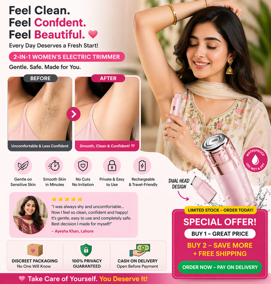Body Hair Removal Pink Portable Shaver
