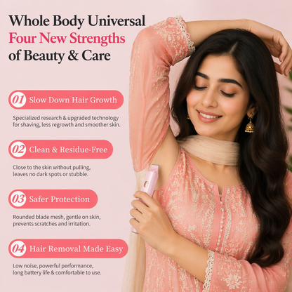 Body Hair Removal Pink Portable Shaver