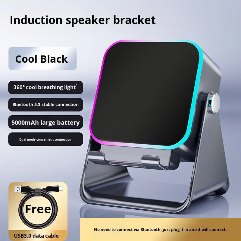 New Wireless Sensor Speaker Phone Desktop Stand with Atmosphere Light Bluetooth Speaker