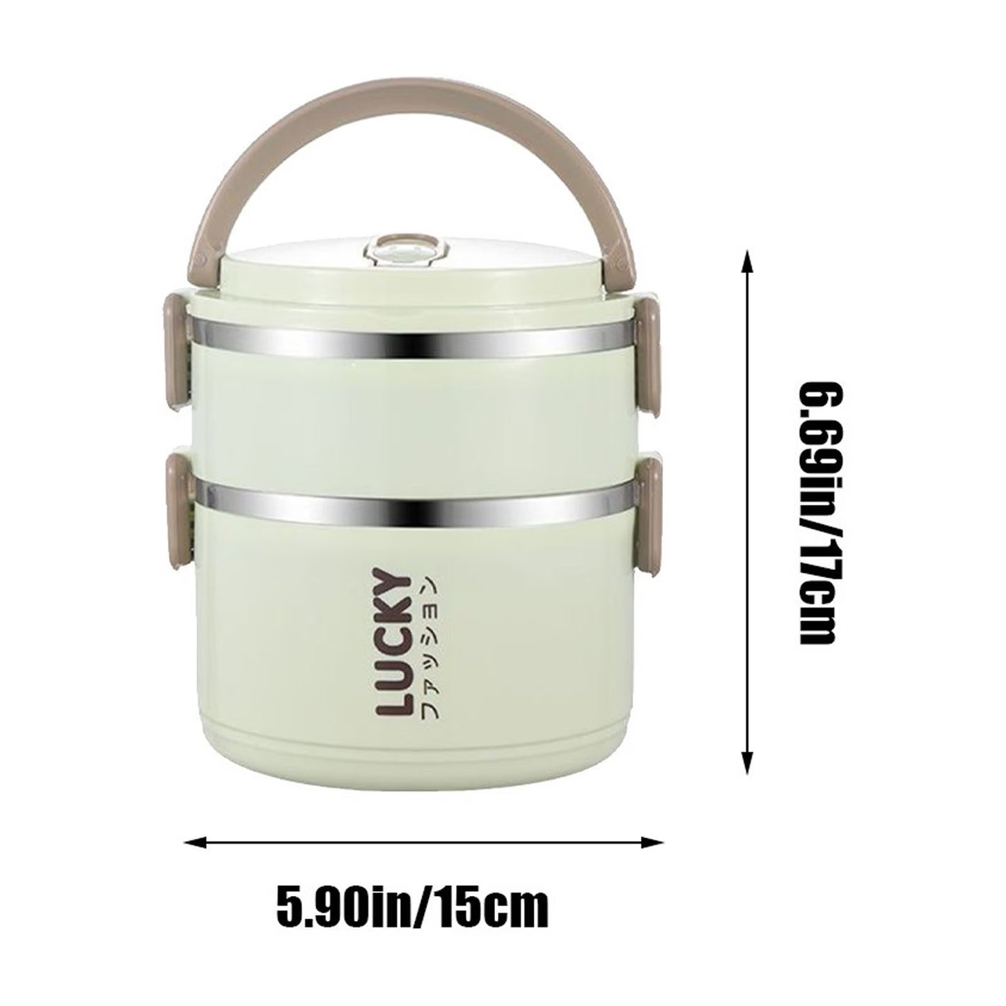 2-Tier Insulated Lunch Box – Leakproof Food Container for School, Office & Camps