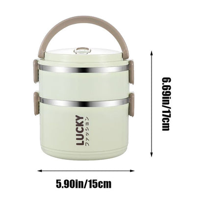 2-Tier Insulated Lunch Box – Leakproof Food Container for School, Office & Camps