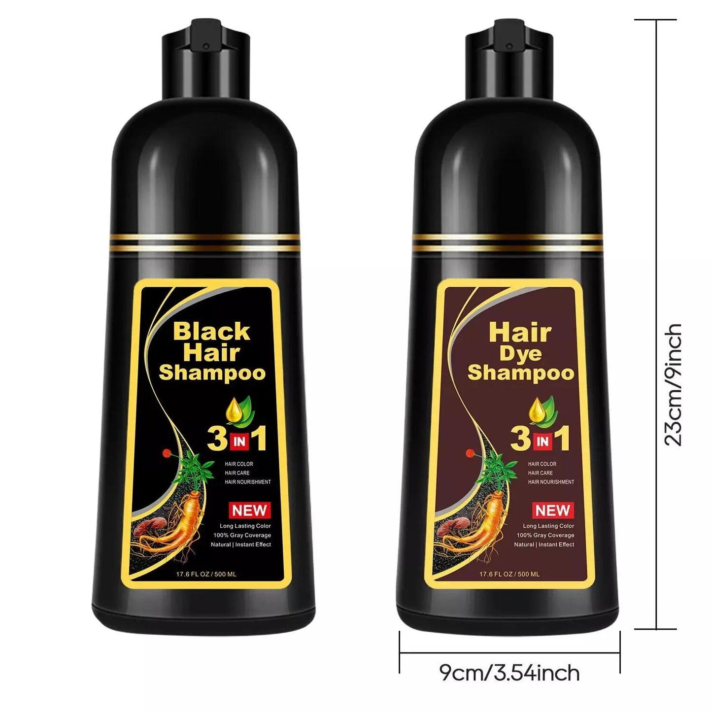 Instant Black Hair-Dye Shampoo