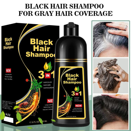 Instant Black Hair-Dye Shampoo