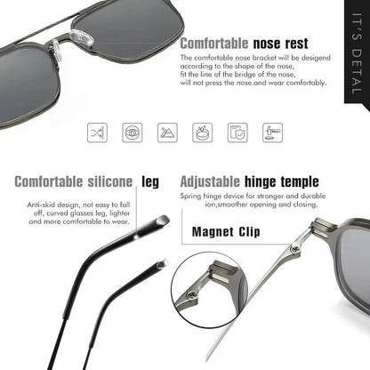 Interchangeable Clip-on Polarized Sunglasses