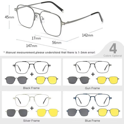 Interchangeable Clip-on Polarized Sunglasses